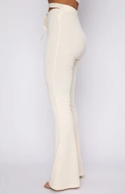 White Fox Boutique AU Bottoms The Big Picture Pants Cream