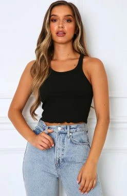 White Fox Boutique AU Close To You Crop Black