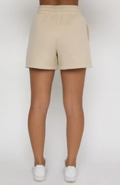 White Fox Boutique AU Clothing Along For The Ride Lounge Shorts Sand