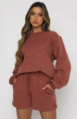 White Fox Boutique AU Clothing Best Of Both Oversized Sweater Rust