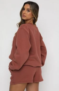 White Fox Boutique AU Clothing Best Of Both Oversized Sweater Rust 12 White Fox Boutique AU Clothing Best Of Both Oversized Sweater Rust