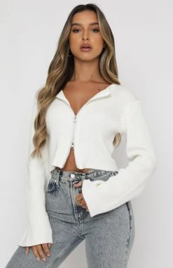 White Fox Boutique AU Clothing From The Heart Long Sleeve Knit Crop White 7 White Fox Boutique AU Clothing From The Heart Long Sleeve Knit Crop White