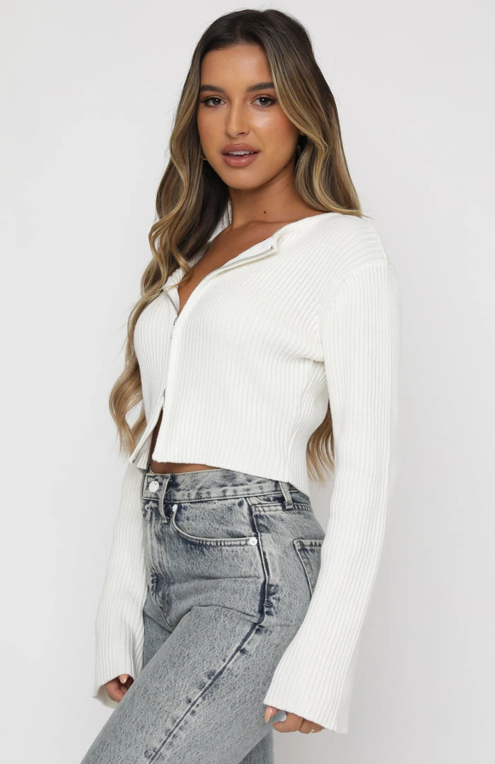 White Fox Boutique AU Clothing From The Heart Long Sleeve Knit Crop White 5 White Fox Boutique AU Clothing From The Heart Long Sleeve Knit Crop White