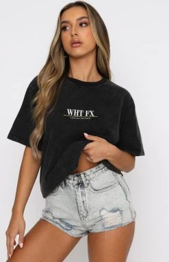 White Fox Boutique AU Clothing All Tied Up Tee Black Acid