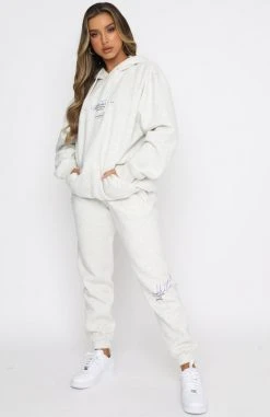 White Fox Boutique AU New Story Sweatpants Grey Marle