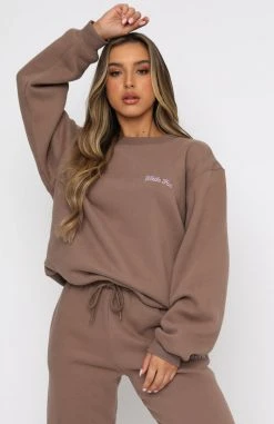White Fox Boutique AU Steal Your Heart Oversized Sweater Mocha Clothing 13 White Fox Boutique AU Steal Your Heart Oversized Sweater Mocha Clothing