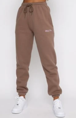 White Fox Boutique AU Love Me Right Sweatpants Mocha Clothing