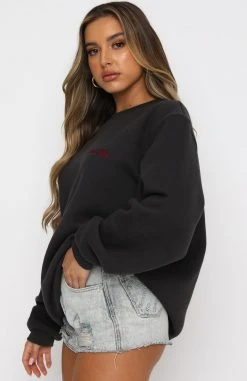 White Fox Boutique AU Clothing Steal Your Heart Oversized Sweater Charcoal 10 White Fox Boutique AU Clothing Steal Your Heart Oversized Sweater Charcoal