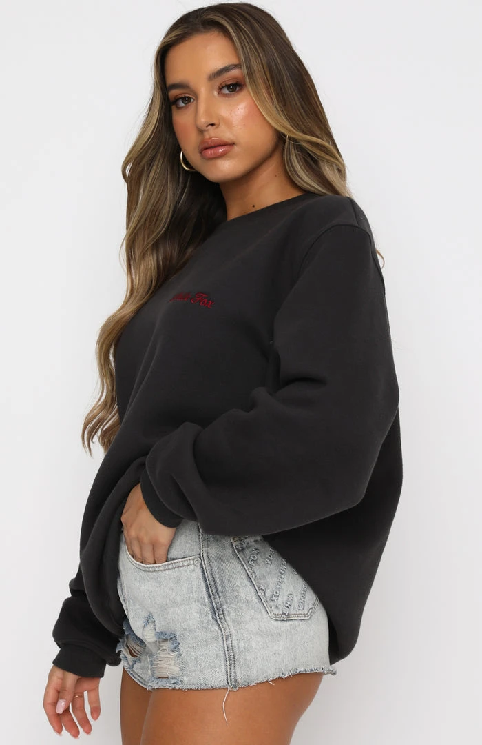 White Fox Boutique AU Clothing Steal Your Heart Oversized Sweater Charcoal 5 White Fox Boutique AU Clothing Steal Your Heart Oversized Sweater Charcoal