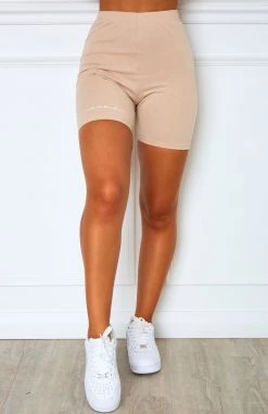 Whitefox Boutique Signature Bike Shorts Sand Clothing