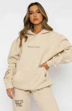 White Fox Boutique AU Heartbreak Hotel Hoodie Sand
