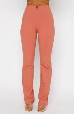 White Fox Boutique AU Bottoms Time Stands Still Pants Ginger