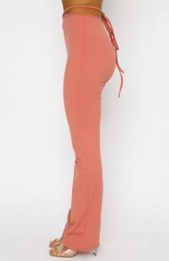 White Fox Boutique AU Bottoms Time Stands Still Pants Ginger