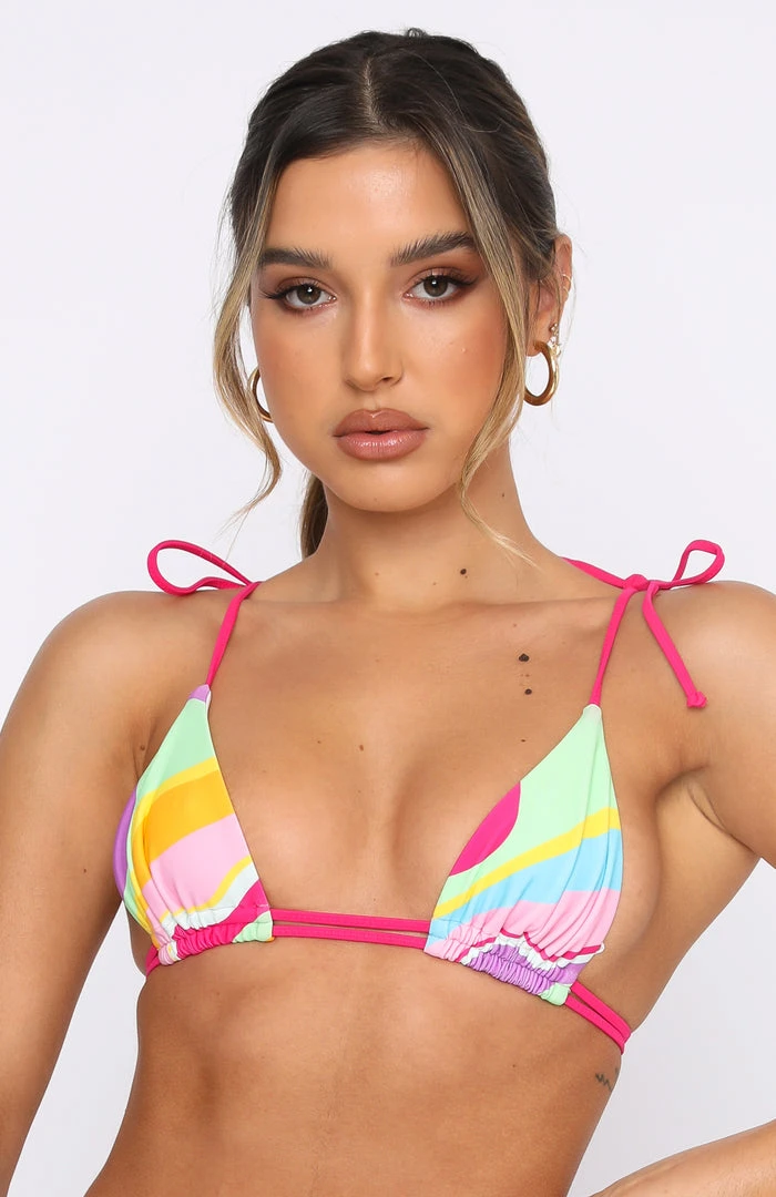 White Fox Boutique AU Restocked True Colours Bikini Top Wave Print 4 White Fox Boutique AU Restocked True Colours Bikini Top Wave Print