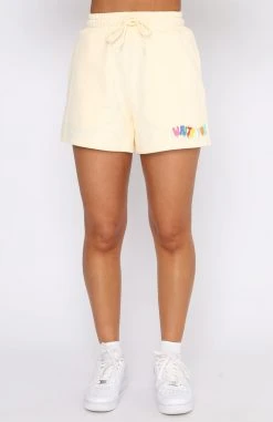 White Fox Boutique AU Clothing Real Deal Lounge Shorts Buttercup