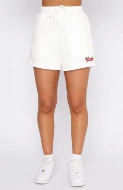 White Fox Boutique AU Be Yourself Lounge Shorts Off White