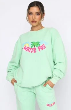 White Fox Boutique AU Clothing What A View Sweater Apple Green