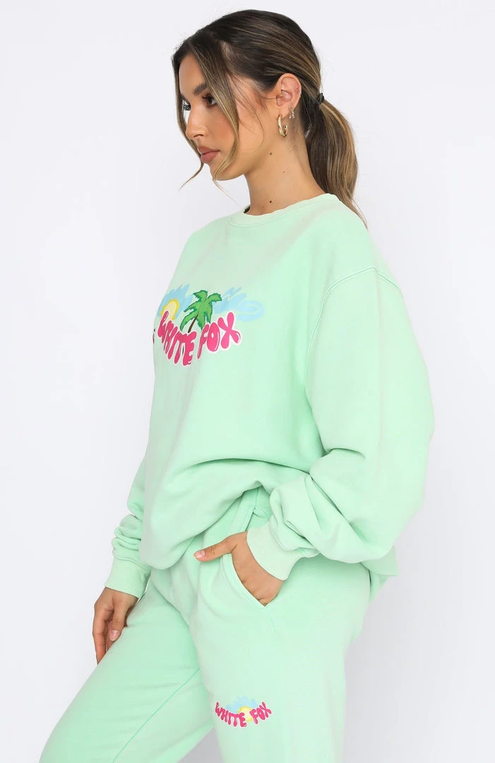 White Fox Boutique AU Clothing What A View Sweater Apple Green 5 White Fox Boutique AU Clothing What A View Sweater Apple Green