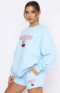 White Fox Boutique AU Born To Stand Out Sweater Sky Blue