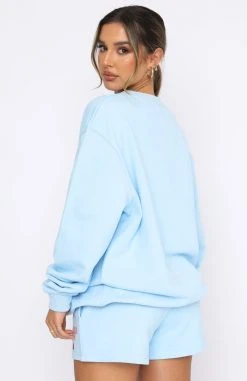 White Fox Boutique AU Born To Stand Out Sweater Sky Blue