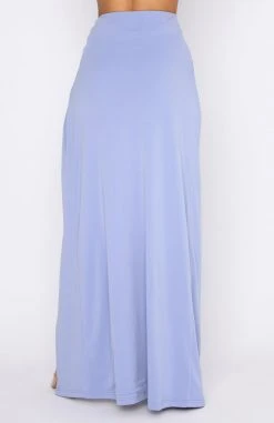 White Fox Boutique AU If You Say So Maxi Skirt Periwinkle Sale