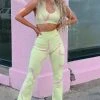 White Fox Boutique AU Go Your Own Way Pants Lime Pink Bottoms