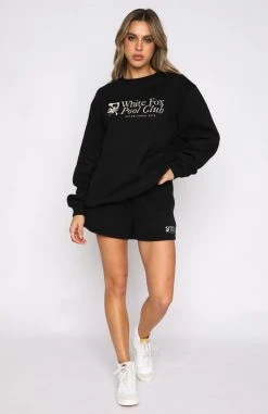 White Fox Boutique AU Clothing Risk Taker Sweater Black