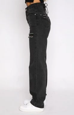 White Fox Boutique AU Out Of Sight Jeans Black Acid Clothing 10 White Fox Boutique AU Out Of Sight Jeans Black Acid Clothing