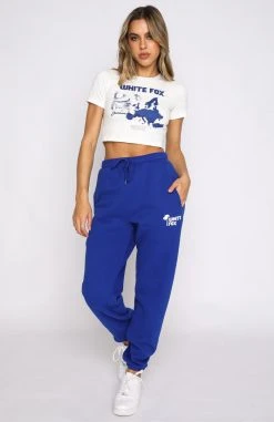 White Fox Boutique AU Clothing Brave Hearts Sweatpants Electric Blue
