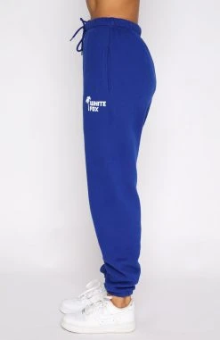 White Fox Boutique AU Clothing Brave Hearts Sweatpants Electric Blue