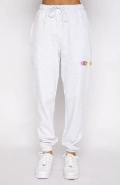 White Fox Boutique AU Clothing On Cloud 9 Sweatpants Grey Marle