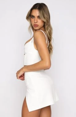 White Fox Boutique AU Clothing Let's Go Out Bustier White 13 White Fox Boutique AU Clothing Let's Go Out Bustier White