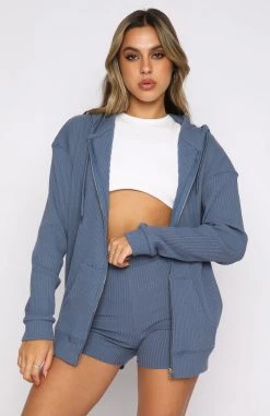 White Fox Boutique AU Clothing See It Clearly Hoodie Steel