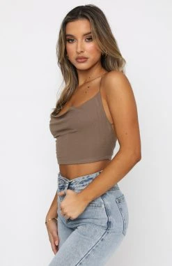 White Fox Boutique AU Crash The Party Crop Mocha 8 White Fox Boutique AU Crash The Party Crop Mocha