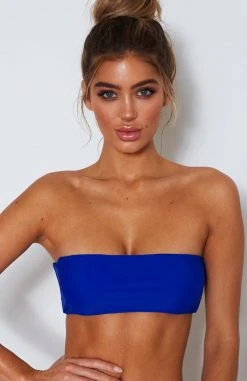 Whitefox Boutique Kiki Bikini Top Electric Blue Swimwear