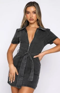 White Fox Boutique AU Misbehave Mini Dress Acid Black Clothing