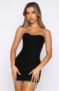 White Fox Boutique AU Shining Bright Mini Dress Black