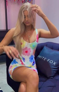 White Fox Boutique AU Saturday Sun Bustier Spring Print