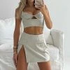 White Fox Boutique AU Clothing On The List Mini Skirt Beige 2 White Fox Boutique AU Clothing On The List Mini Skirt Beige