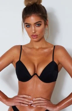Whitefox Boutique Catalina Bikini Top Black Restocked