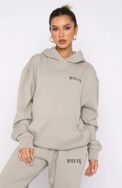 White Fox Boutique AU Clothing Classic Hoodie Taupe