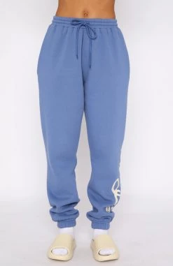 White Fox Boutique AU Moving Different Sweatpants Dusty Blue