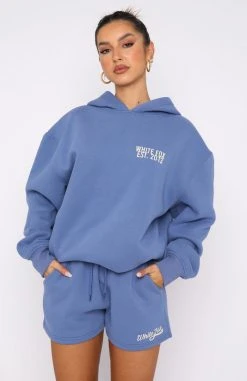 White Fox Boutique AU Moving Different Hoodie Dusty Blue Clothing