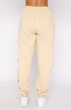 White Fox Boutique AU Clothing Moving Different Sweatpants Sand