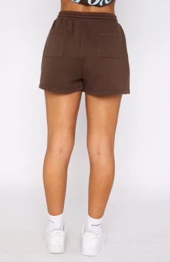 White Fox Boutique AU Moving Different Lounge Shorts Chocolate Clothing 11 White Fox Boutique AU Moving Different Lounge Shorts Chocolate Clothing