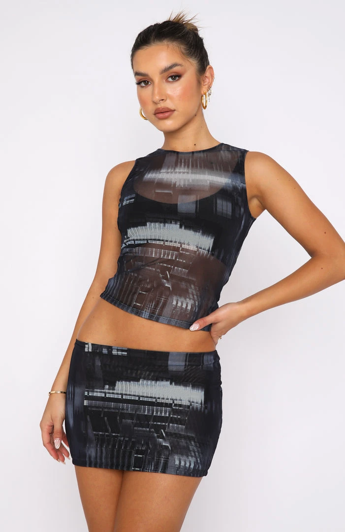 White Fox Boutique AU Always Delicate Mesh Tank Blue Cityscape 4 White Fox Boutique AU Always Delicate Mesh Tank Blue Cityscape