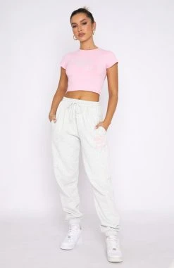 White Fox Boutique AU Not A Dream Sweatpants Grey Marle Clothing