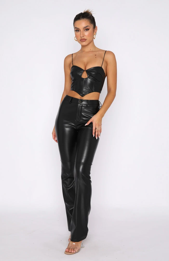 White Fox Boutique AU Clothing Back Again PU Bustier Black 7 White Fox Boutique AU Clothing Back Again PU Bustier Black