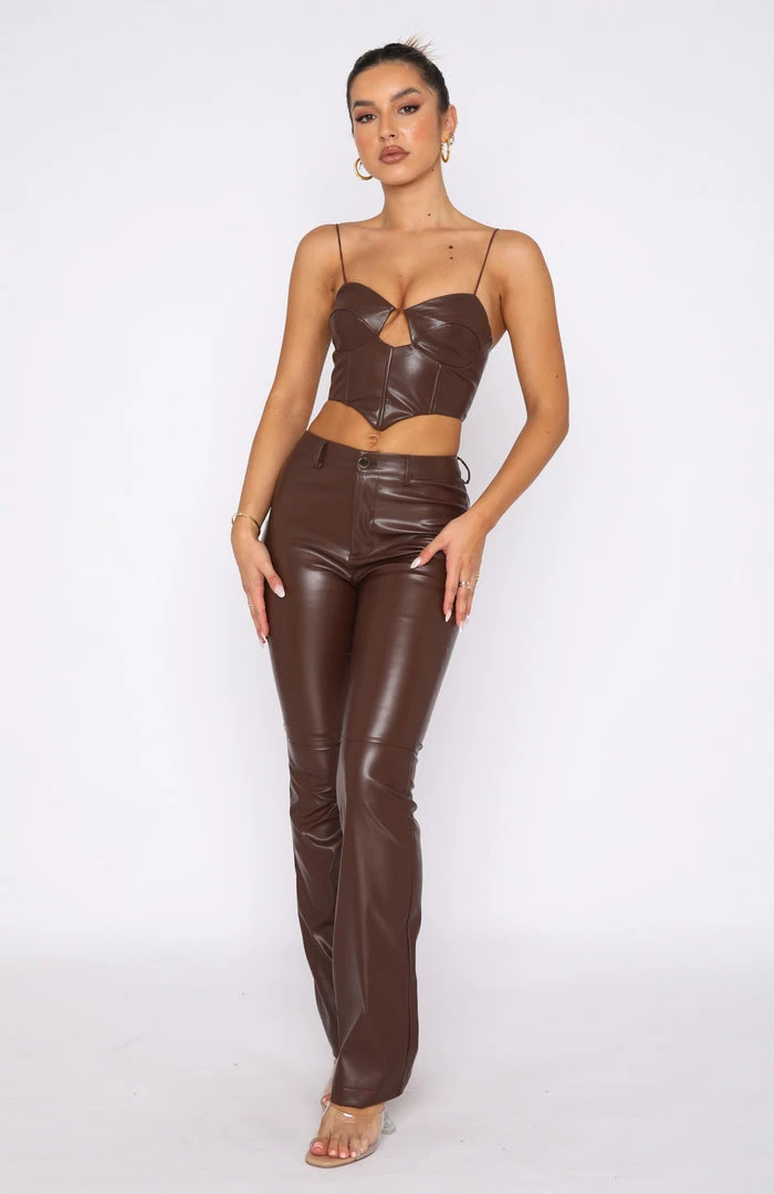 White Fox Boutique AU Clothing Darkest Secrets PU Pants Chocolate 7 White Fox Boutique AU Clothing Darkest Secrets PU Pants Chocolate