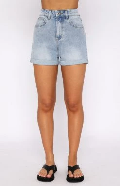 White Fox Boutique AU Clothing Time With Me Denim Shorts Light Blue 9 White Fox Boutique AU Clothing Time With Me Denim Shorts Light Blue